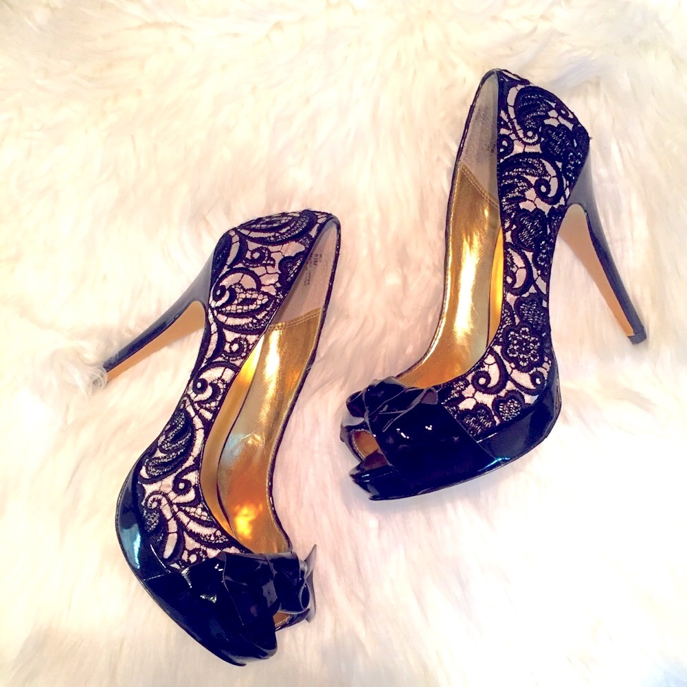 M.P.S. | Black and Ivory Stilettos | Size 8.5
